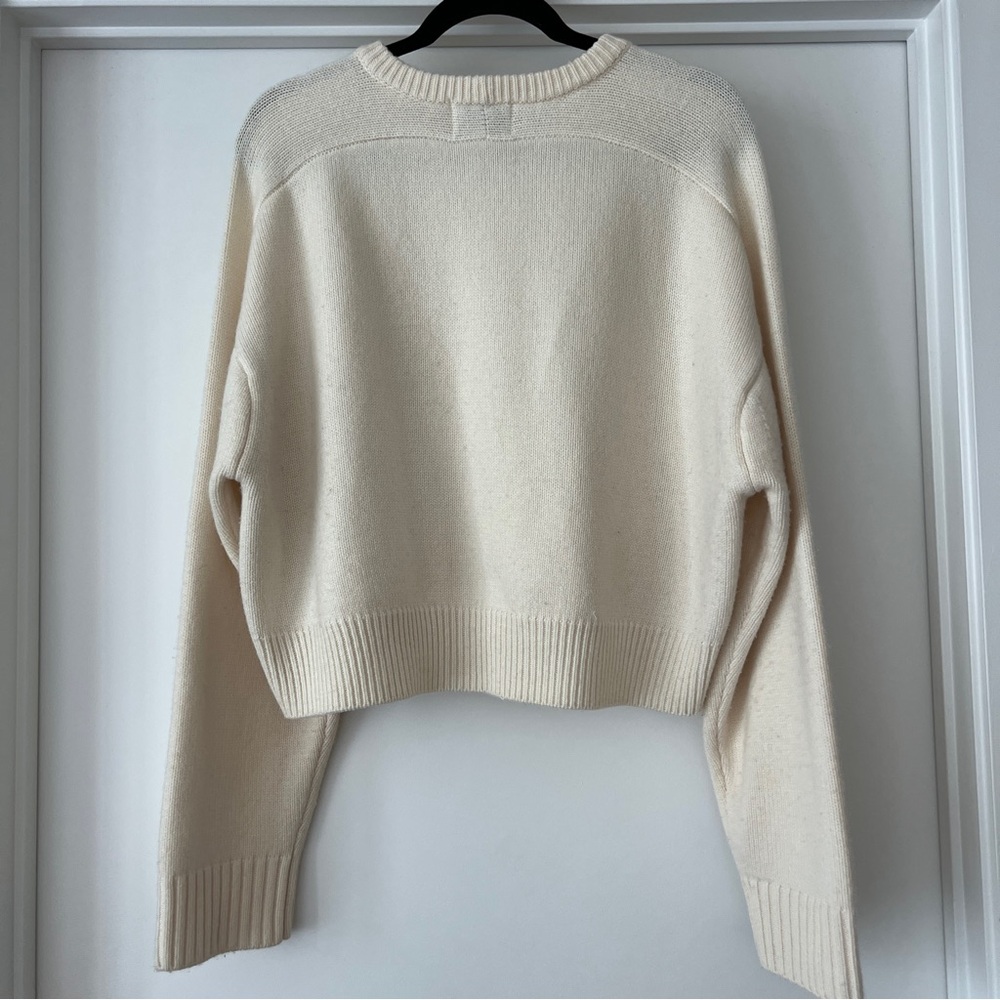 Loulou Studio "Bruzzi" Cream Cashmere & Wool Sweater - Size Medium - Picture 7 of 16